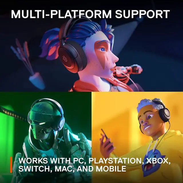 Alt view image 8 of 10 - NEW SteelSeries Arctis Nova 1 Multi-System Gaming Headset — Hi-Fi Drivers — 360° Spatial Audio — Comfort Design — Durable — Ultra Lightweight — Noise-Cancelling Mic — PC, PS5/PS4, Switch, Xbox - Black