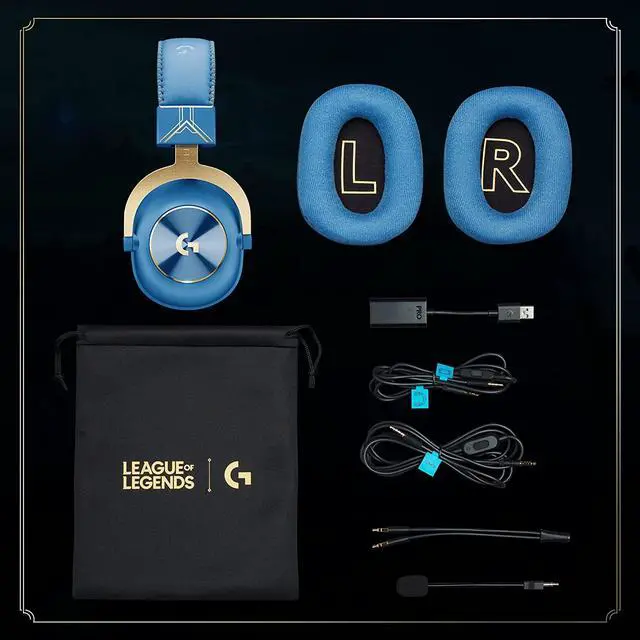 Alt view image 6 of 7 - Logitech Pro X Gaming Headset League Of Legends Edition 981001105