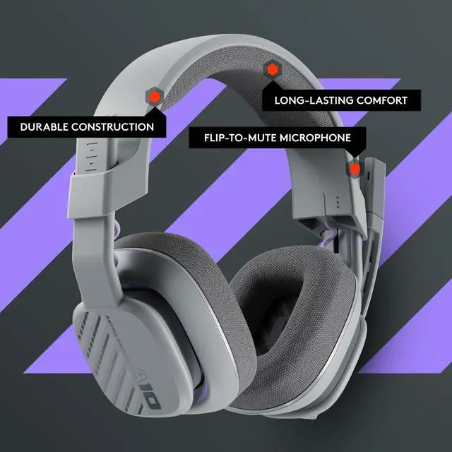 Alt view image 8 of 9 - ASTRO Gaming A10 Gen 2 Wired Headset for Xbox Series X|S, PC, PS5 & Nintendo Switch - Gray