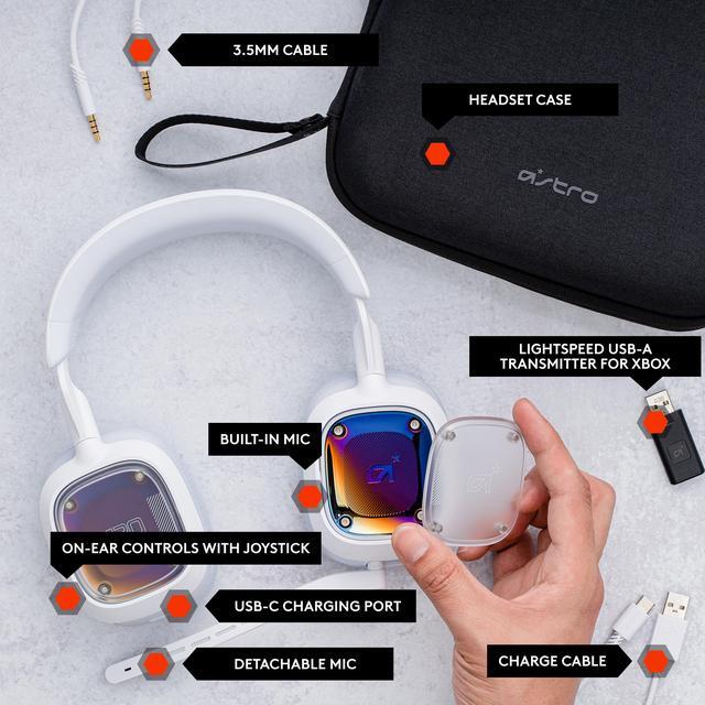 Alt view image 7 of 8 - ASTRO Gaming A30 Lightspeed Wireless Headset for Xbox Series X|S, PC, & Nintendo Switch - White