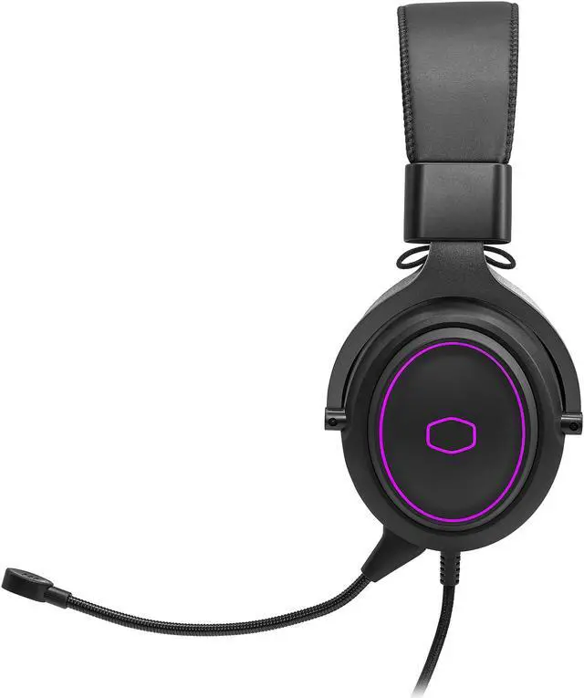 Alt view image 6 of 14 - Cooler Master CH331 Gaming Headset Virtual 7.1 Surround Sound, Omnidirectional Mic, Durable Aluminum Frame, RGB Illumination, Detachable Omni-Directional Boom Mic, USB Connectivity (CH-331)