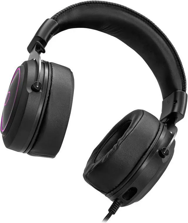 Alt view image 9 of 14 - Cooler Master CH331 Gaming Headset Virtual 7.1 Surround Sound, Omnidirectional Mic, Durable Aluminum Frame, RGB Illumination, Detachable Omni-Directional Boom Mic, USB Connectivity (CH-331)