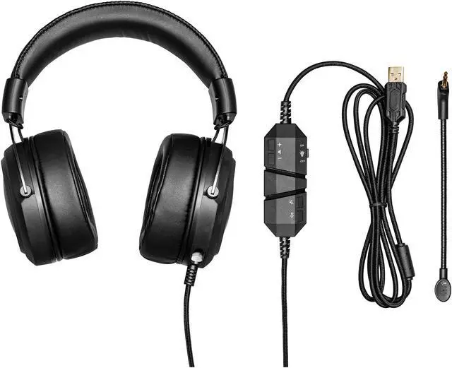 Alt view image 14 of 14 - Cooler Master CH331 Gaming Headset Virtual 7.1 Surround Sound, Omnidirectional Mic, Durable Aluminum Frame, RGB Illumination, Detachable Omni-Directional Boom Mic, USB Connectivity (CH-331)