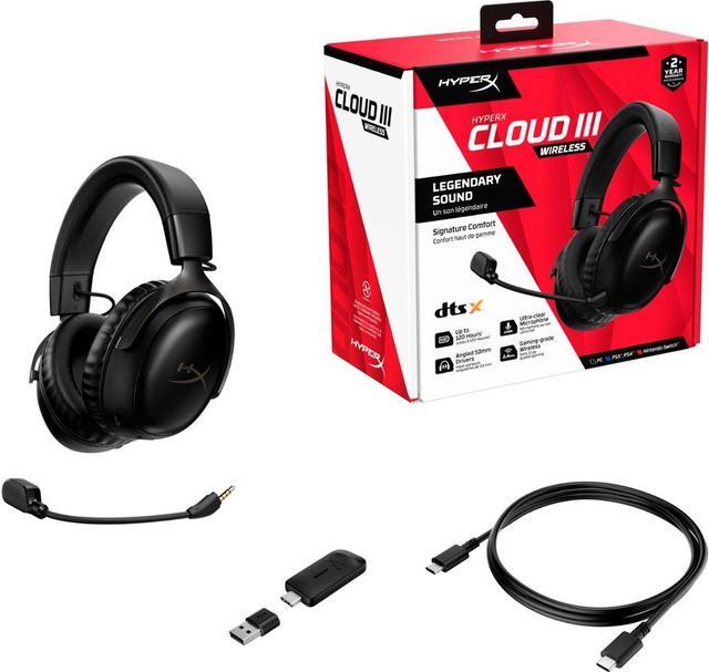 Alt view image 8 of 10 - HyperX Cloud III Wireless - Gaming Headset - Black