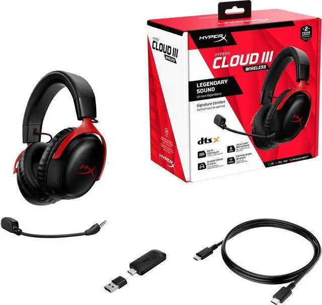 Alt view image 8 of 10 - HyperX Cloud III Wireless - Gaming Headset