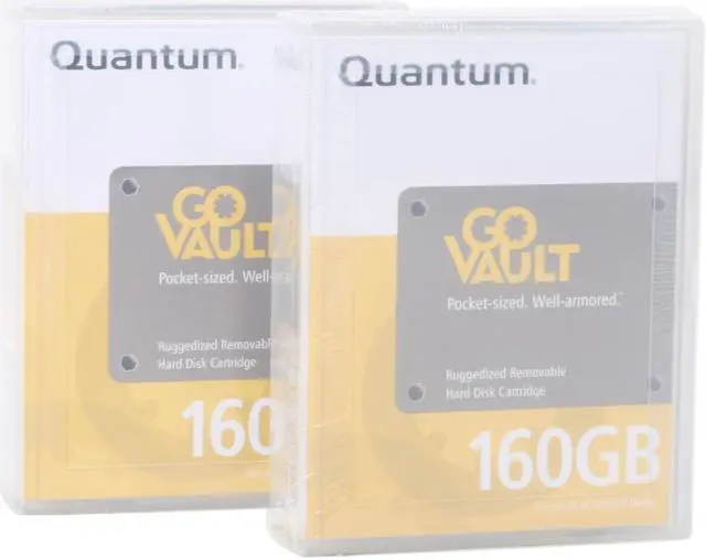 Alt view image 5 of 7 - Quantum GoVault Data Protection Solution 3200 QR1201-B5-S2D16 Internal SATA Interface GoVault Tape Drive (two160GB cartridges)