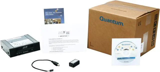 Alt view image 5 of 5 - Quantum CD72SH-SBU 72GB Internal 1 x Serial ATA-300 - 22 pin Serial ATA  1 x Hi-Speed USB Interface DAT72 / DDS4 / DDS3 Tape Drive
