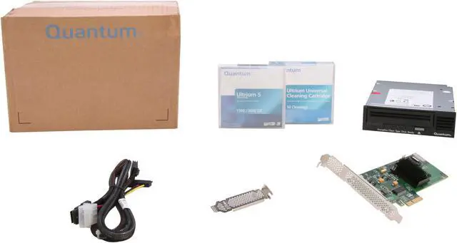 Alt view image 6 of 6 - Quantum TC-L52AN-EZ Black 3TB Internal 6Gb/s SAS Interface LTO Ultrium 5 Half Height Tape Drive  w/ SAS HBA Card