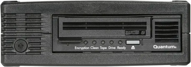 Alt view image 2 of 4 - Quantum TC-L52BN-EZ Black 3TB Tabletop 6Gb/s SAS Interface LTO Ultrium 5 Half Height Tape Drive w/ SAS HBA Card