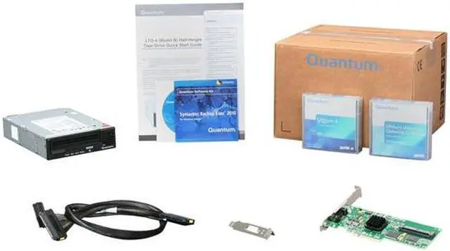 Alt view image 5 of 6 - Quantum TC-L42AN-EZ-B Black 1.6TB Internal 3Gb/s SAS Interface LTO Ultrium 4 Tape Drive, Half Height, Model B, SAS HBA Bundle