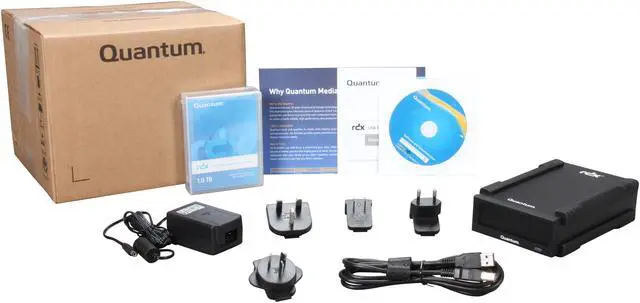 Alt view image 5 of 5 - Quantum TR100-CTDB-S1BA Black External USB 2.0 Interface RDX Hard Drive with Docking Station