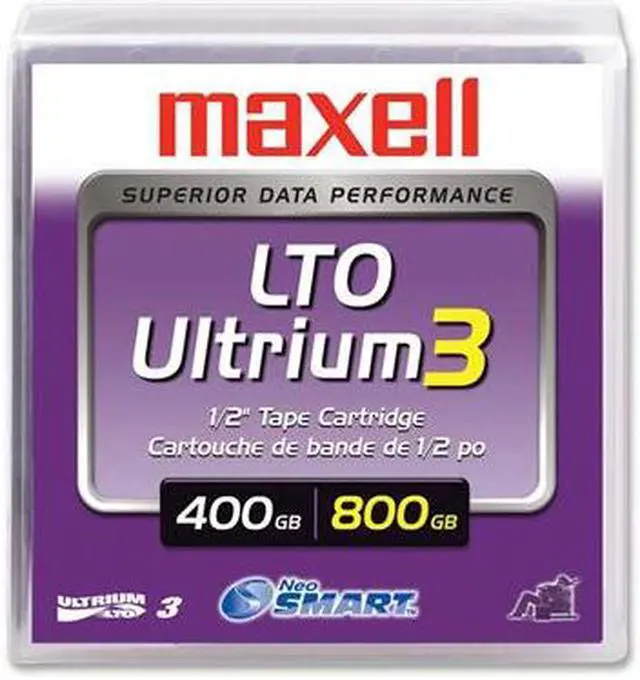 Main image of maxell 183900 400/800GB LTO Ultrium 3 Tape Media 1 Pack