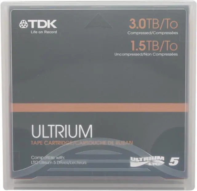 Main image of TDK 61857 1.5/3.0TB LTO5 Ultrium Tape Cargridge - Single Unit