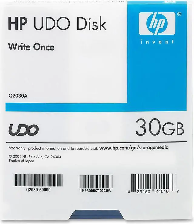 Main image of HP Q2030A 30GB UDO Write-Once Ultra Density Optical (UDO) Disk 1 Pack