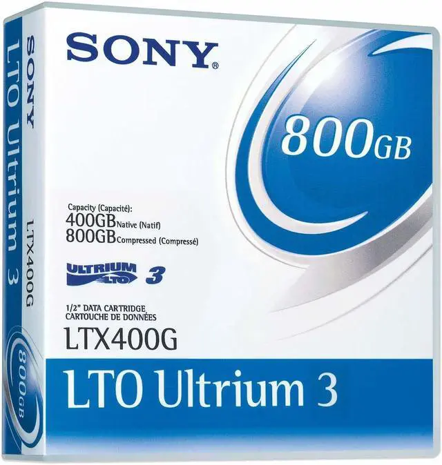 Main image of SONY LTX400GWW 400/800GB LTO Ultrium 3 Tape Media 1 Pack