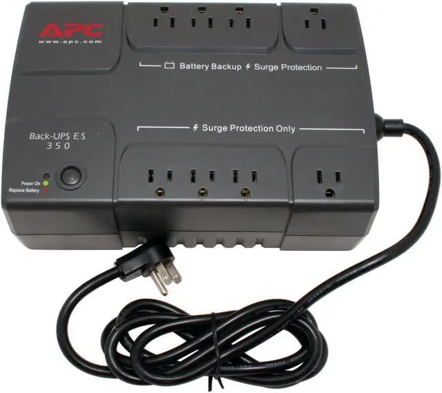 Alt view image 3 of 8 - APC BE350R 350 VA 200 W 8 Outlets UPS