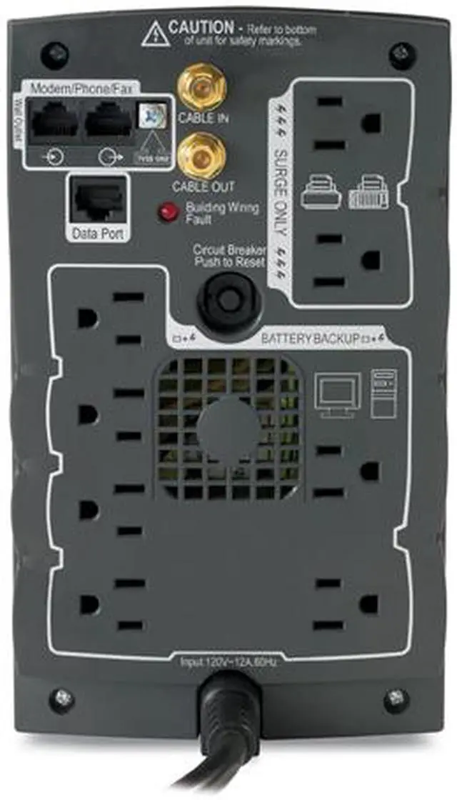 Alt view image 5 of 5 - APC BR1300LCD 1300VA 780 Watts 8 Outlets BACK-UPS