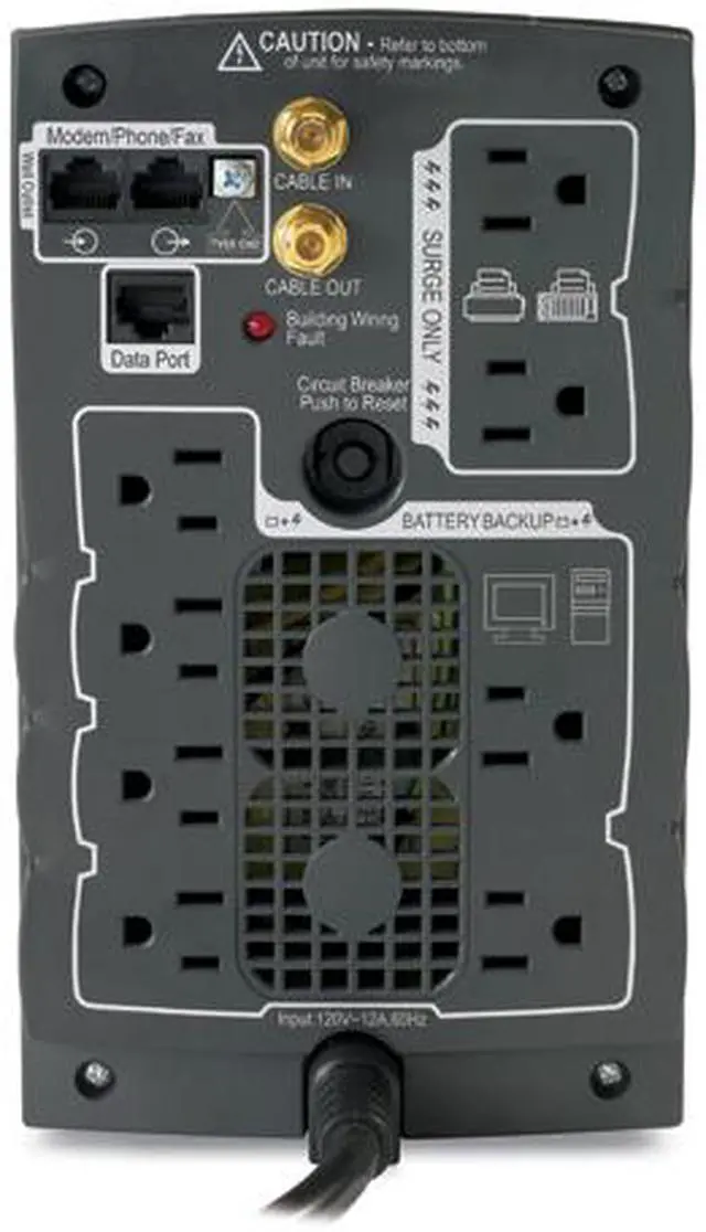 Alt view image 5 of 5 - APC BR1500LCD 1500VA 865 Watts 8 Outlets BACK-UPS RS