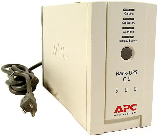Alt view image 2 of 7 - APC Back-UPS BK500 500 VA 300 Watts 6 Outlets UPS