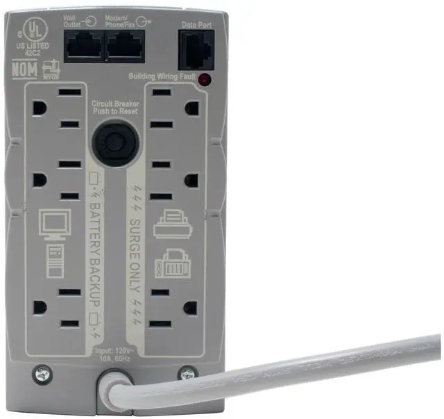 Alt view image 5 of 7 - APC Back-UPS BK500 500 VA 300 Watts 6 Outlets UPS