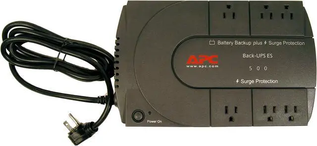 Alt view image 2 of 5 - APC Back-UPS BE500U 500VA 300W 6 Outlets UPS