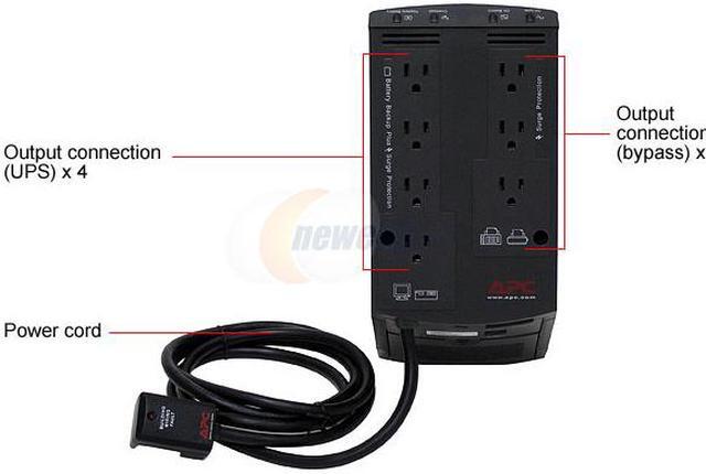 Alt view image 4 of 6 - APC Back-UPS BP700UC 700VA 410W 7 Outlets UPS