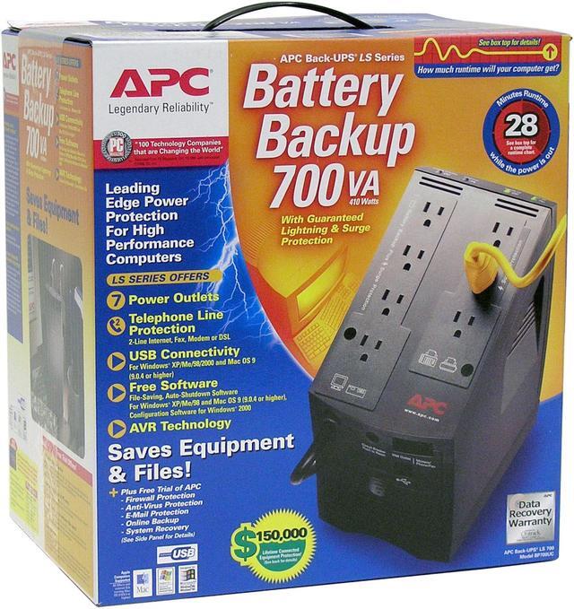 Alt view image 6 of 6 - APC Back-UPS BP700UC 700VA 410W 7 Outlets UPS
