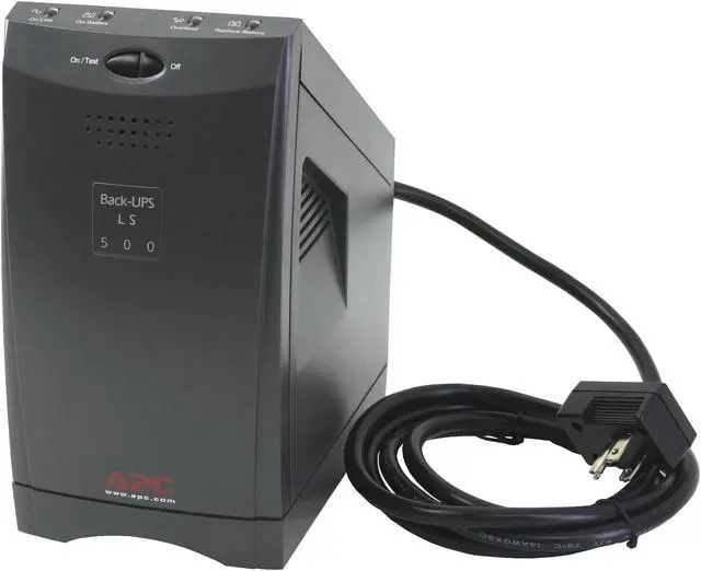 Alt view image 2 of 5 - APC BP500UC 500VA 315 Watts (3) NEMA 5-15R (Surge Protection) (4) NEMA 5-15R (Battery Backup) Outlets Back-UPS LS 500