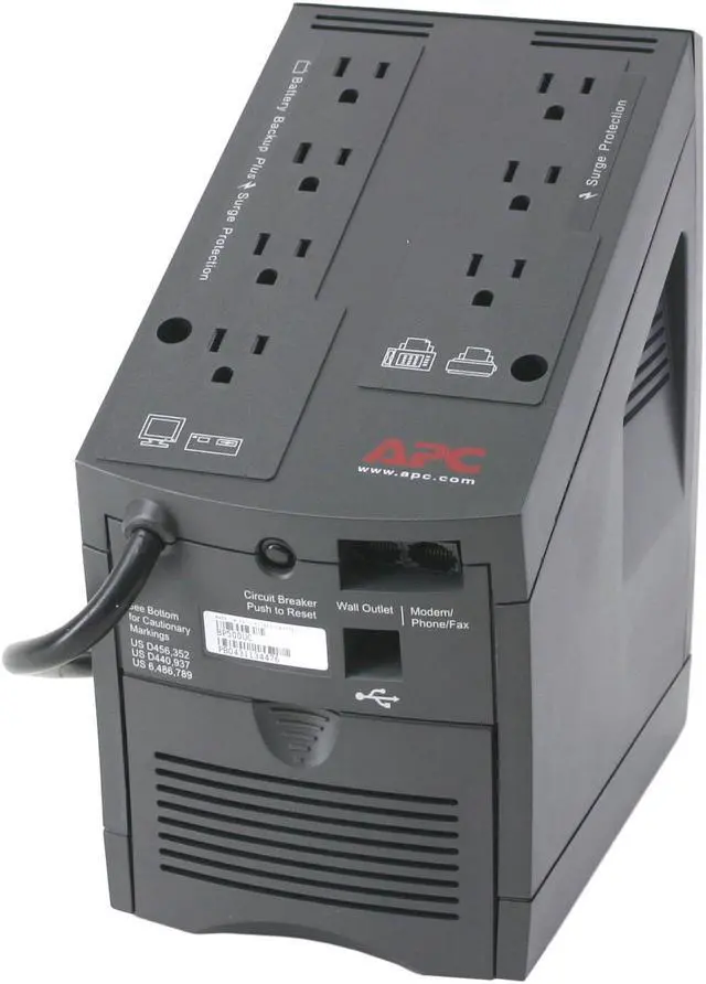 Main image of APC BP500UC 500VA 315 Watts (3) NEMA 5-15R (Surge Protection) (4) NEMA 5-15R (Battery Backup) Outlets Back-UPS LS 500