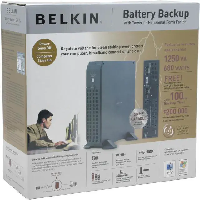 Alt view image 9 of 9 - BELKIN F6C1250-TW-RK 1250VA 680 Watts 8 Outlets UPS