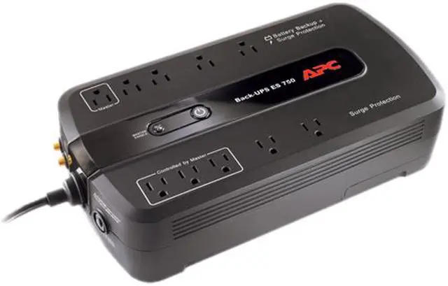 Alt view image 2 of 5 - APC BE750G Back-UPS 750 VA 10-outlet Uninterruptible Power Supply (UPS) (Replaced by BE850M2)