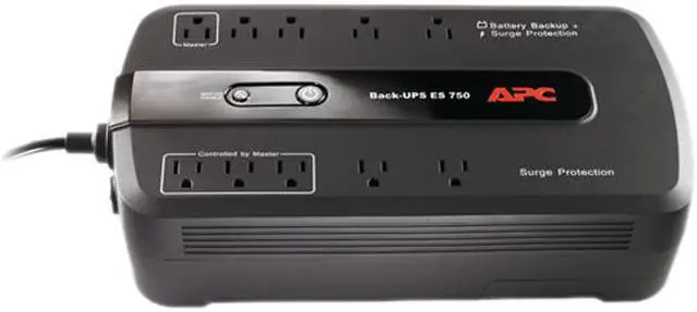 Alt view image 3 of 5 - APC BE750G Back-UPS 750 VA 10-outlet Uninterruptible Power Supply (UPS) (Replaced by BE850M2)