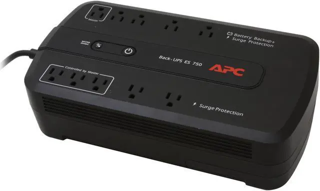 Alt view image 3 of 8 - APC BE750G 750 VA 450 Watts 10 Outlets Power Saving Back-UPS ES