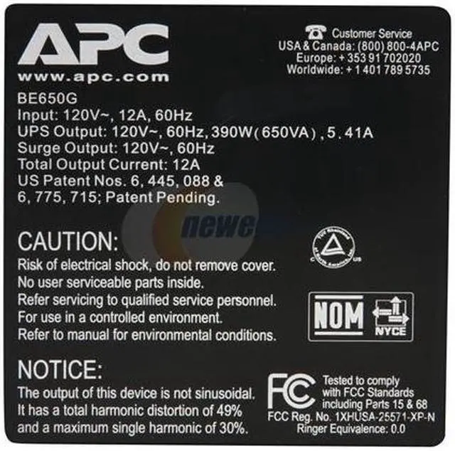 Alt view image 7 of 13 - APC BE650G 650 VA 390 Watts 8 Outlets UPS (Replaced by BE650G1)