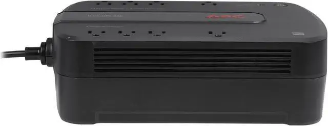 Alt view image 4 of 7 - APC BE550G Back-UPS ES 550VA, 120V, 8 NEMA outlets (4 surge) - Tower - 1 Day Recharge - 3.30 Minute Stand-by - 120 V Input - 120 V AC Output - Stepped Approximated Sine Wave - USB - 4 x NEMA 5-15R