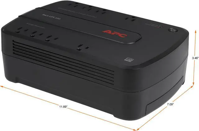 Alt view image 3 of 7 - APC BE550G Back-UPS ES 550VA, 120V, 8 NEMA outlets (4 surge) - Tower - 1 Day Recharge - 3.30 Minute Stand-by - 120 V Input - 120 V AC Output - Stepped Approximated Sine Wave - USB - 4 x NEMA 5-15R