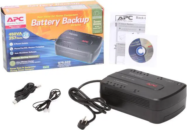 Alt view image 4 of 4 - APC BE450G 450 VA 257 Watts 8 Outlets UPS
