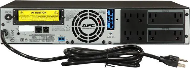 Alt view image 9 of 10 - APC UPS, 1000 VA Smart-UPS Sine Wave UPS Battery Backup with Extended Run Option, Tower/2U Rackmount Convertible, Line-Interactive, 120V (SMX1000)