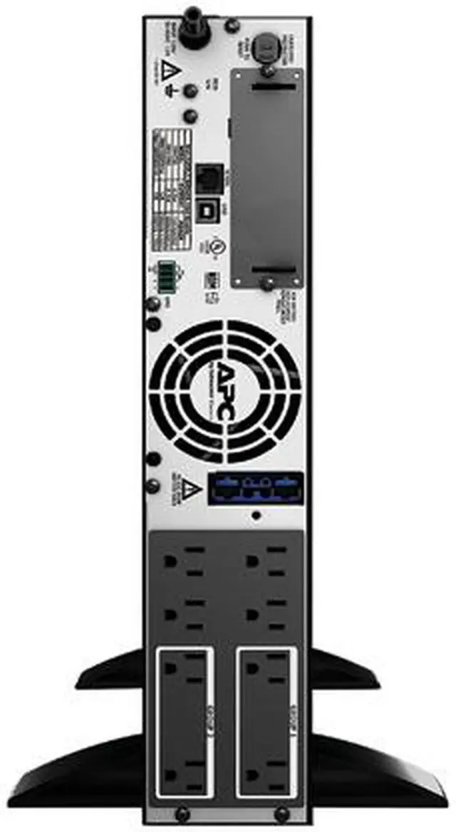 Alt view image 3 of 10 - APC UPS, 1000 VA Smart-UPS Sine Wave UPS Battery Backup with Extended Run Option, Tower/2U Rackmount Convertible, Line-Interactive, 120V (SMX1000)