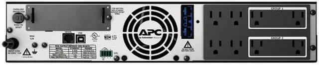 Alt view image 4 of 10 - APC UPS, 1000 VA Smart-UPS Sine Wave UPS Battery Backup with Extended Run Option, Tower/2U Rackmount Convertible, Line-Interactive, 120V (SMX1000)