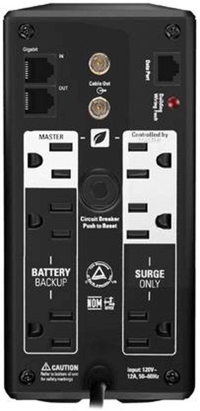 Alt view image 7 of 7 - APC BR700G Back-UPS Pro, 700VA/420W, Tower, 120V, 6x NEMA 5-15R outlets, AVR, LCD, User Replaceable Battery - Tower - 12 Hour Recharge - 3 Minute Stand-by - 120 V Input - 120 V AC Output - Serial Port