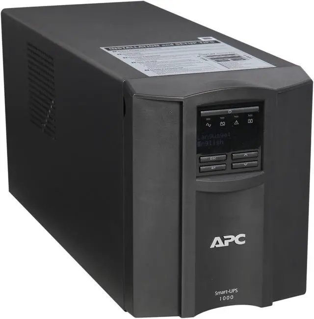 Alt view image 3 of 7 - APC Smart-UPS SMT1000 1000 VA 700 Watts 8 Outlets UPS