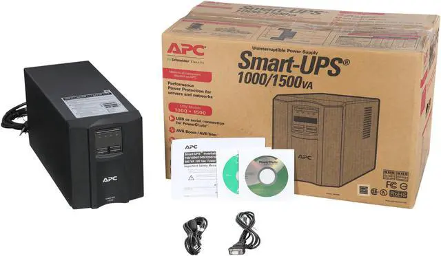 Alt view image 7 of 7 - APC Smart-UPS SMT1000 1000 VA 700 Watts 8 Outlets UPS