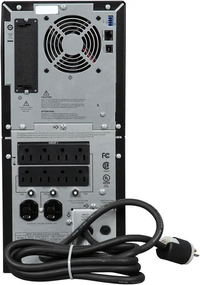 Alt view image 5 of 6 - APC Smart-UPS SMT2200 1920 VA 1920 Watts 10 Outlets UPS
