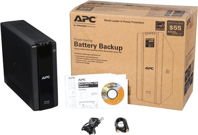Alt view image 8 of 9 - APC BR1500G  Back-UPS Pro, 1500VA/865W, Tower, 120V, 10x NEMA 5-15R outlets, AVR, LCD, User Replaceable Battery - Tower - 8 Hour Recharge - 3 Minute Stand-by - 120 V Input - 120 V AC Output