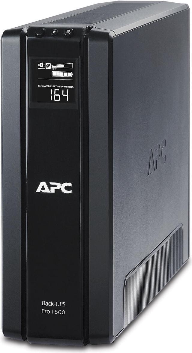 Main image of APC BR1500G  Back-UPS Pro, 1500VA/865W, Tower, 120V, 10x NEMA 5-15R outlets, AVR, LCD, User Replaceable Battery - Tower - 8 Hour Recharge - 3 Minute Stand-by - 120 V Input - 120 V AC Output