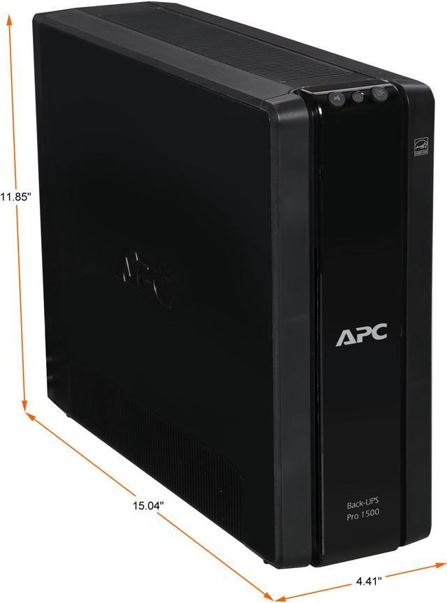 Alt view image 5 of 9 - APC BR1500G  Back-UPS Pro, 1500VA/865W, Tower, 120V, 10x NEMA 5-15R outlets, AVR, LCD, User Replaceable Battery - Tower - 8 Hour Recharge - 3 Minute Stand-by - 120 V Input - 120 V AC Output