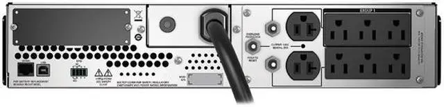 Alt view image 3 of 3 - APC Smart-UPS SMT2200RM2U 2200VA, 1980 Watts, 120V, RM 2U, LCD, 8 Outlets
