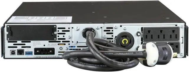 Alt view image 5 of 7 - APC SMX3000RMLV2U UPS, 3000 VA Smart-UPS Sine Wave UPS Battery Backup with Extended Run Option, 2U Rackmount/Tower Convertible, Line-Interactive, 120V