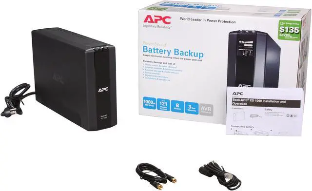 Alt view image 5 of 5 - APC BX1000G 1000 VA 600 Watts 8 Outlets Power-saving Back-UPS XS